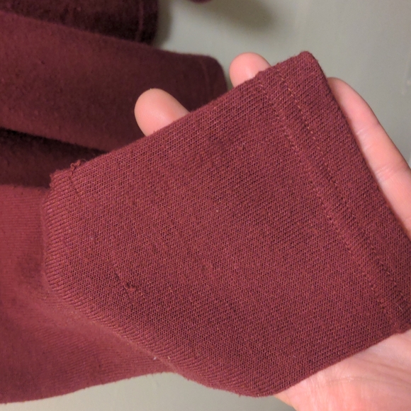 Dark Ruby Handkerchief Sweater Tunic with Cowl Neck - Picture 3 of 8